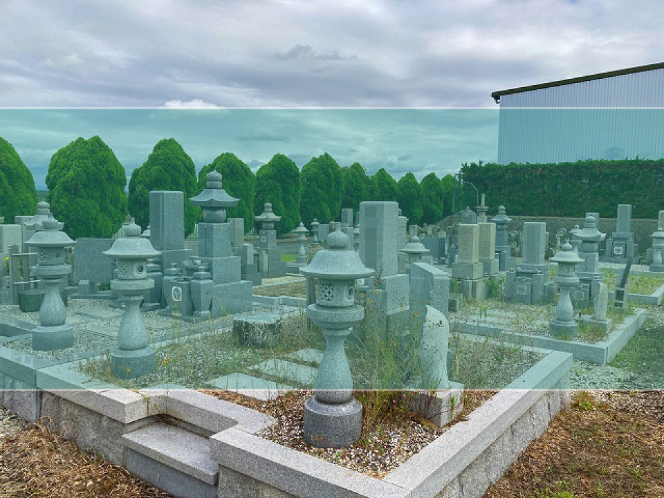 高田町共同墓地の墓地風景