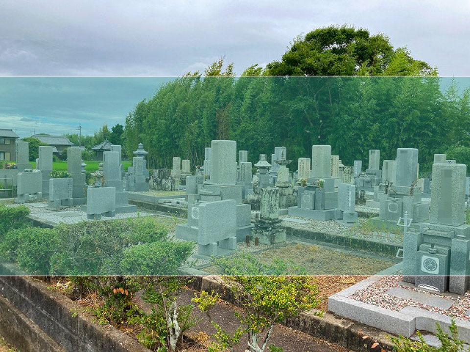 鹿野町共同墓地の墓地風景
